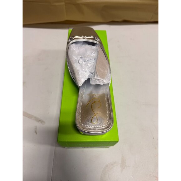 Sam Edelman Women's Ollie Square Toe Mule Soft Silver Size 10.5 NEW - Picture 4 of 7